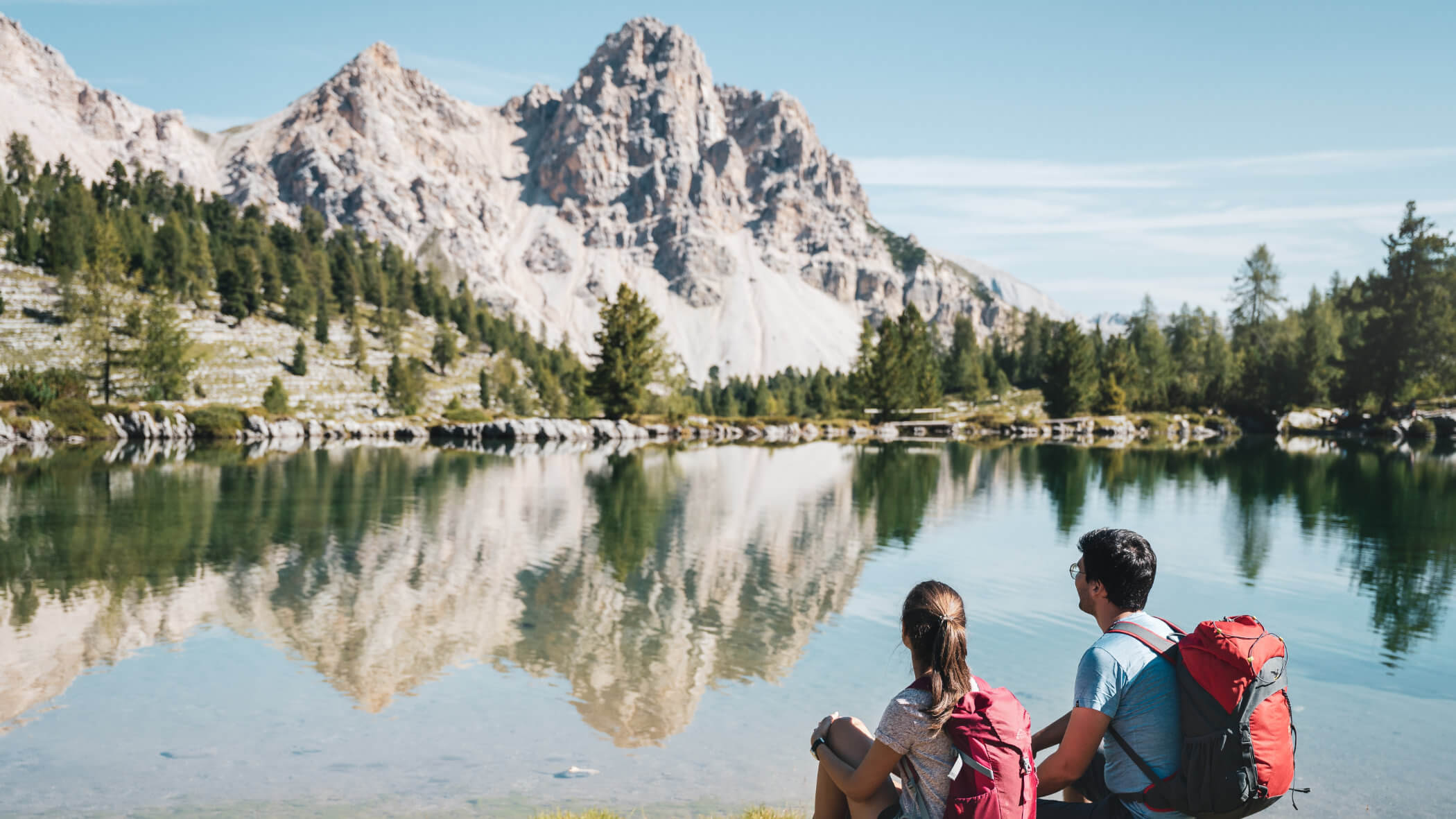Mountain lake in the Dolomites
